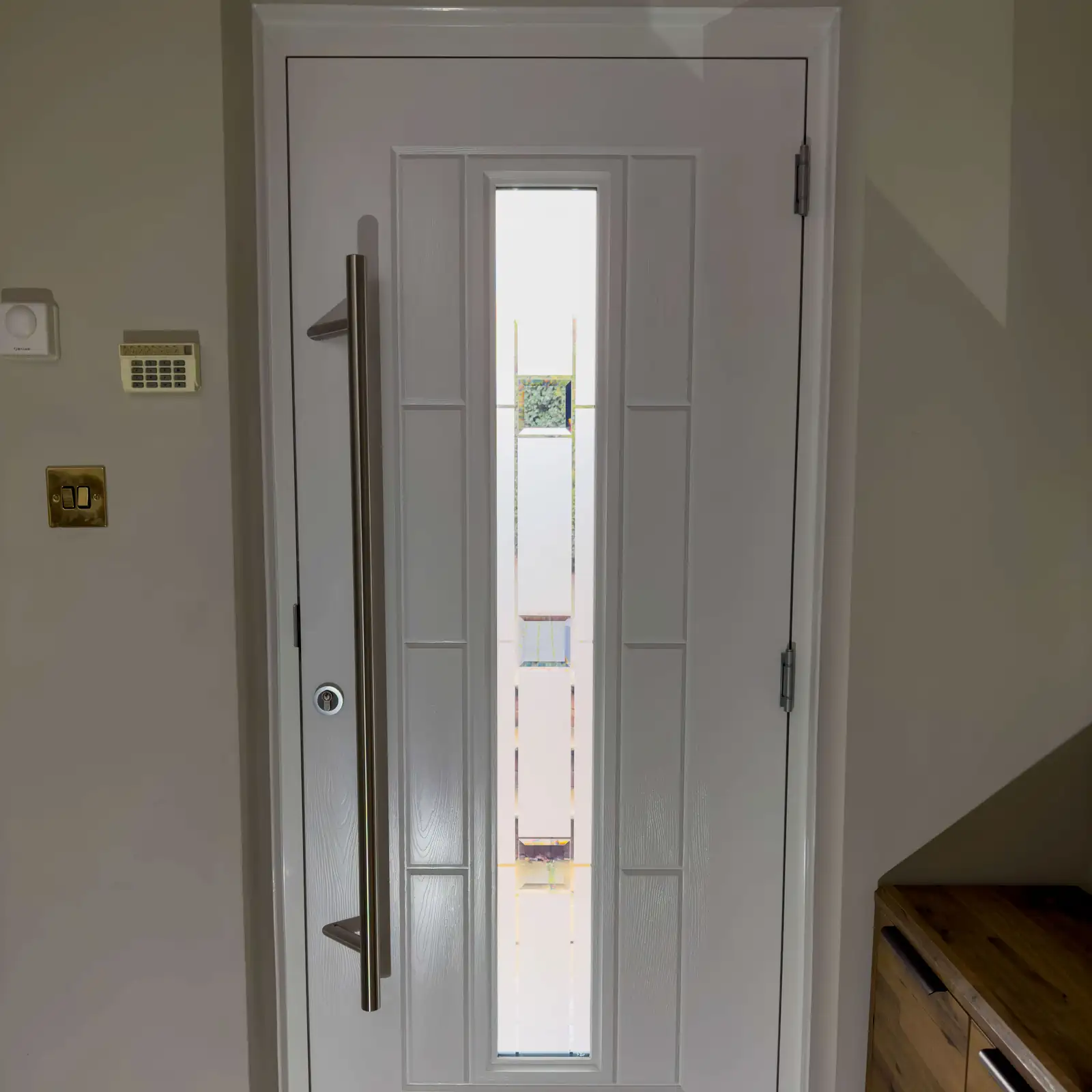 Internal finished photo of Rockdoor installation, completed by jim and josh at Verysecuredoors, plumb 4mm air gaps