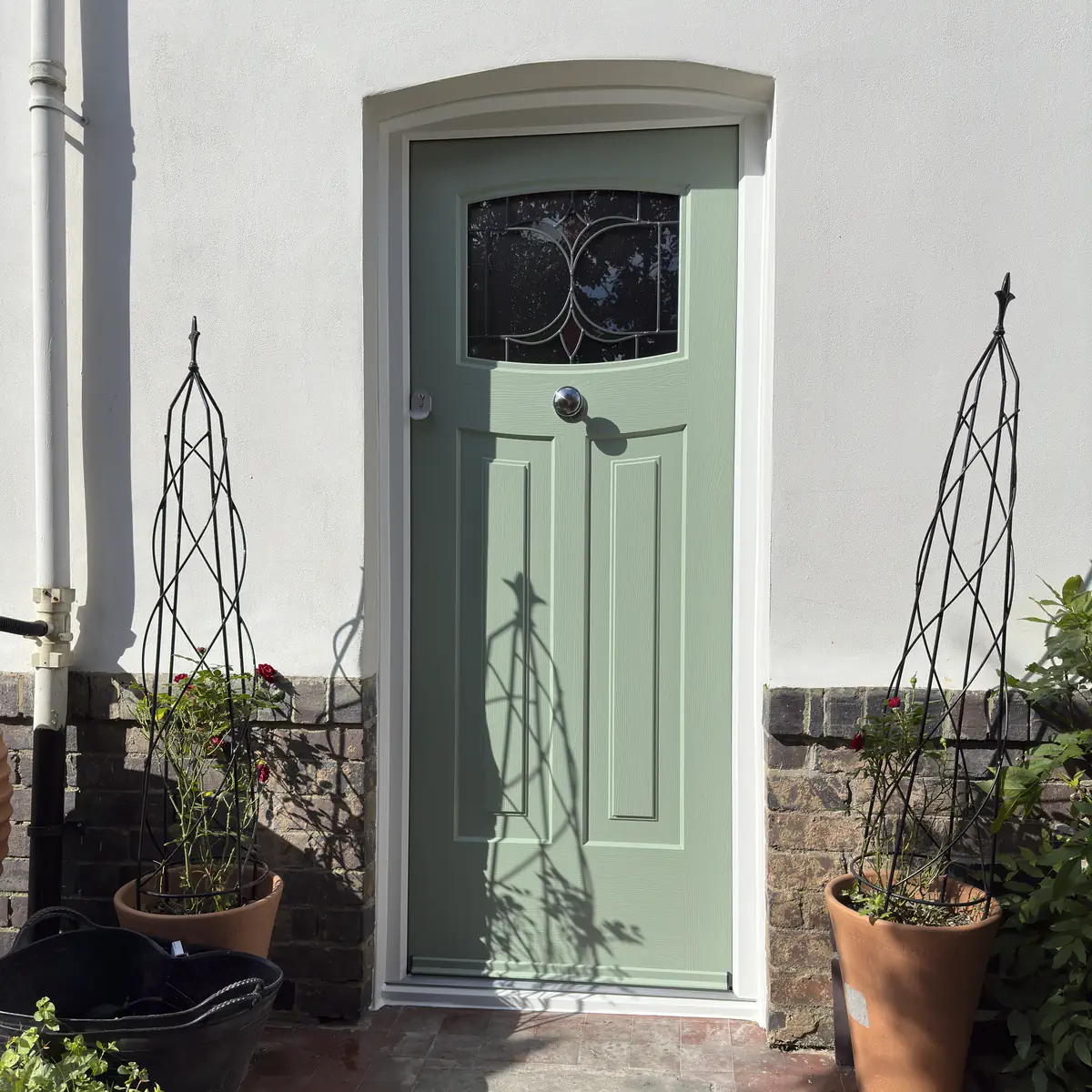 Rockdoor Newark with Jubilee Glass in Chartwell Green fitted in Belper, Derbyshire