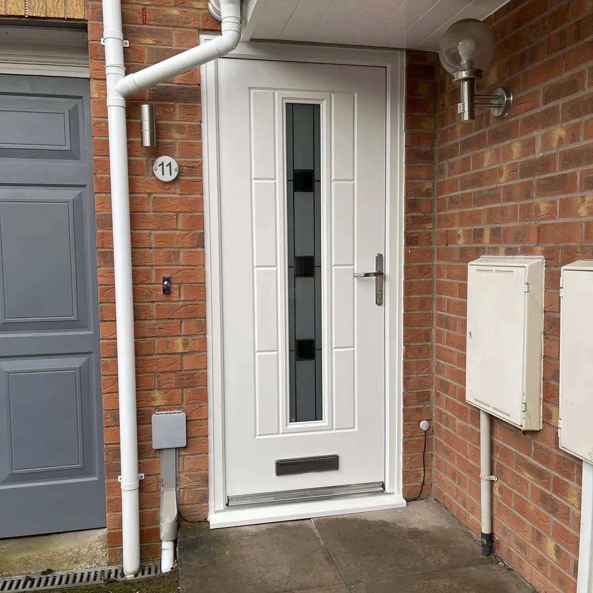 Rockdoor Vermont Grey Shades in White fitted in Coventry, Warwickshire